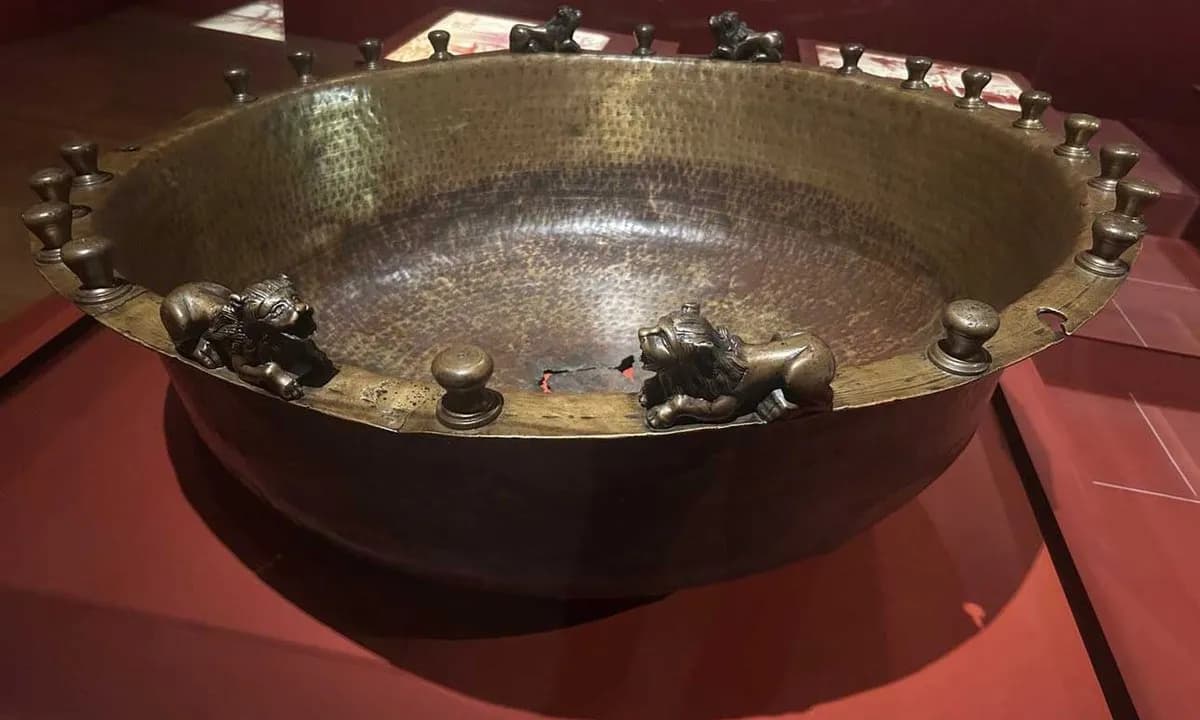 How did a 16th-century European basin end up as a sacred object in West Africa?