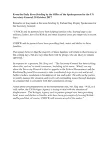 Daily Press Briefing by the Office of the Spokesperson for the Secretary-General