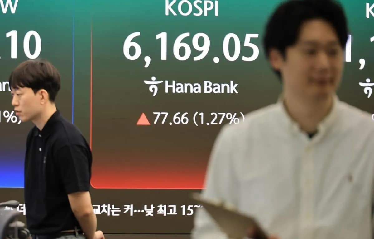 코스피, 33거래일 만에 6200선 회복…미·이란 종전 기대감