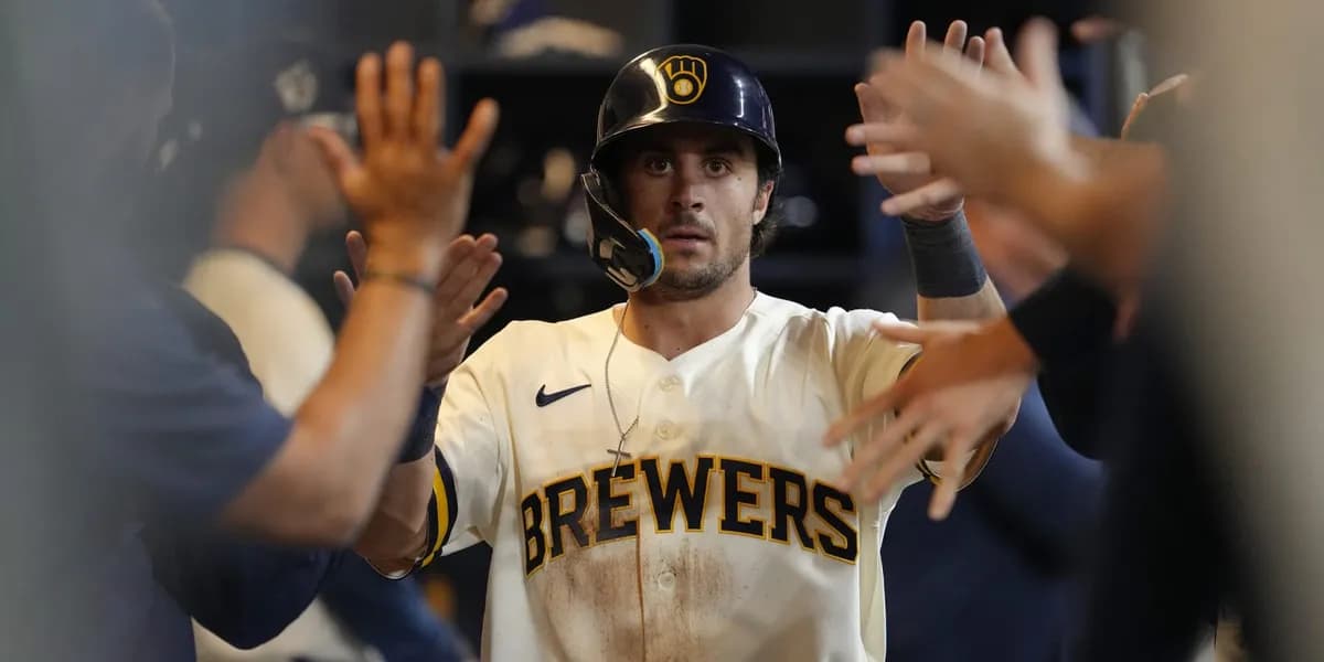 Brewers get favorable bounce in bizarre 8th to snap 6-game skid