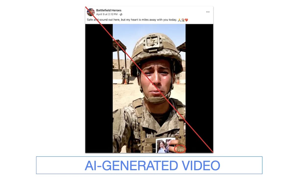 Social media clips of crying U.S. soldiers may be AI-generated. Here’s how to spot them