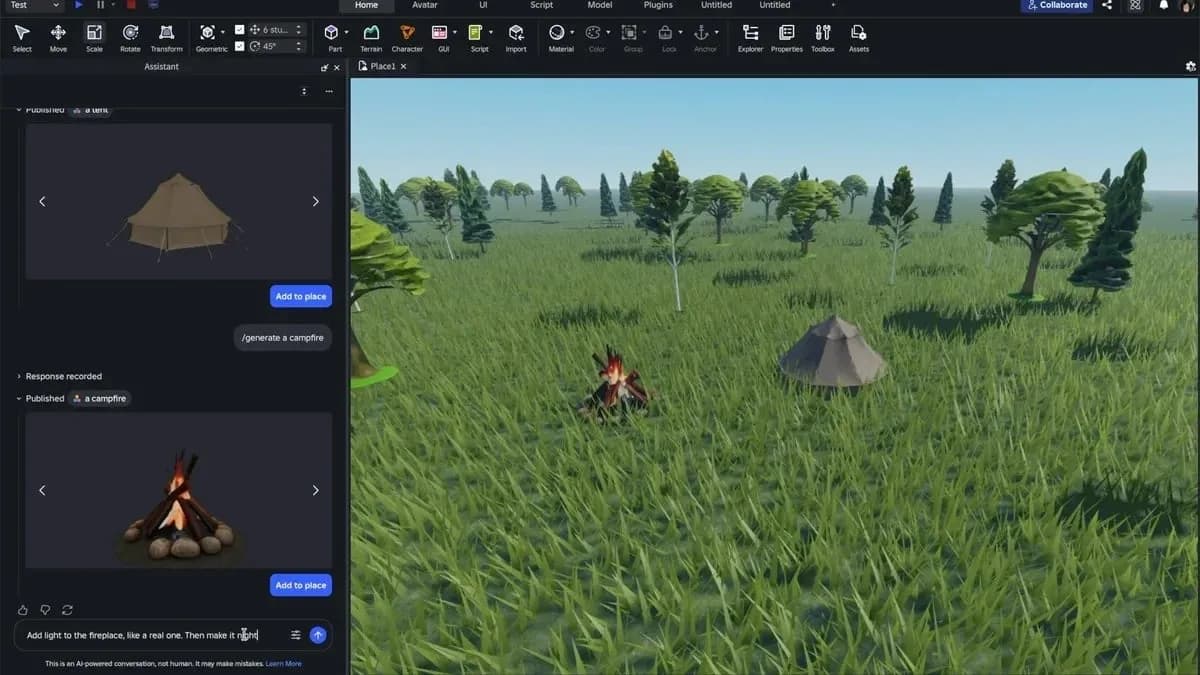 Roblox releases agentic AI tools for creators, promising ability to "build a game with a single prompt"