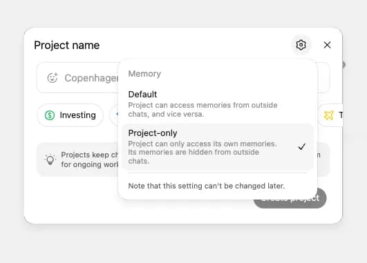 Using projects in ChatGPT