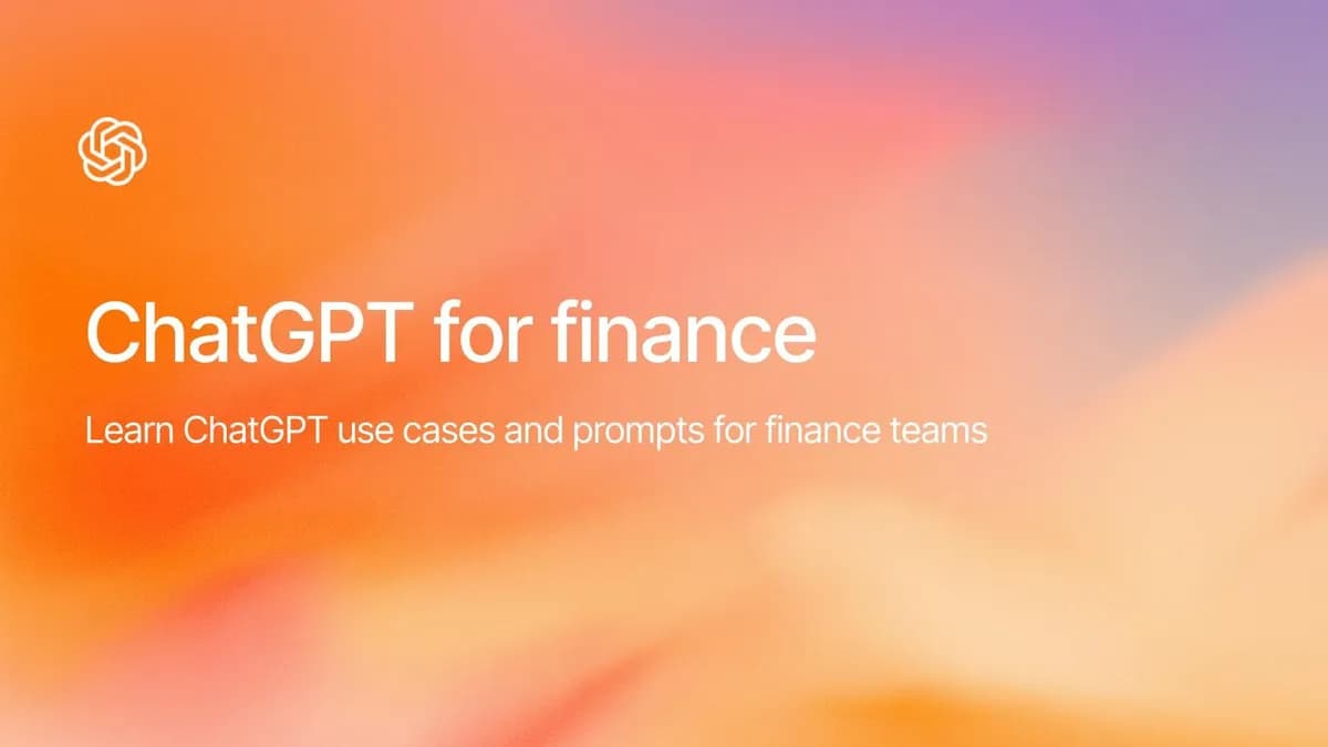 ChatGPT for finance teams