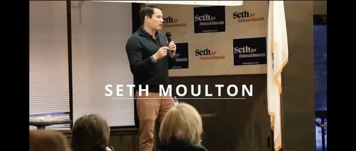 Pro-Ed Markey ad says Seth Moulton ‘thanked ICE.’ Moulton has called to abolish the agency.