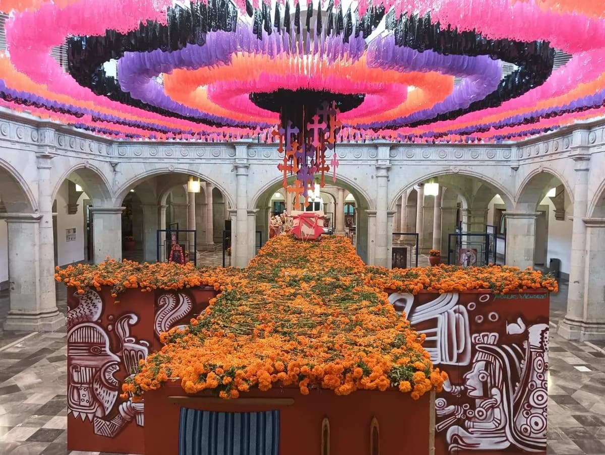 미틀라 고대 무덤 재현 전시, 오아하카 총독궁에서 공개