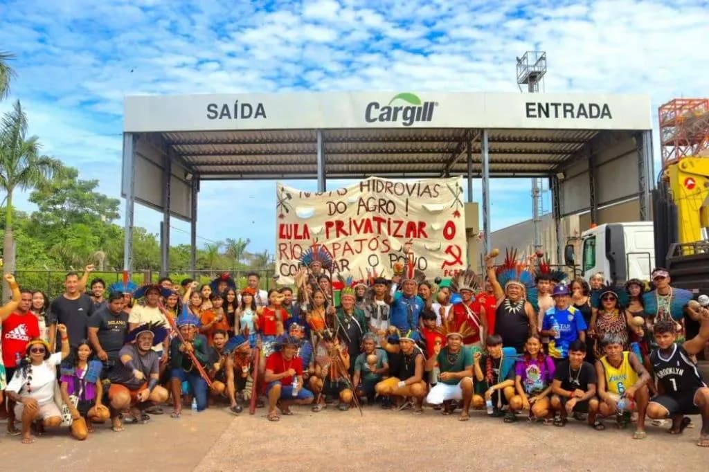 아마존 원주민, 美 곡물기업 카길 입구 1주간 점거