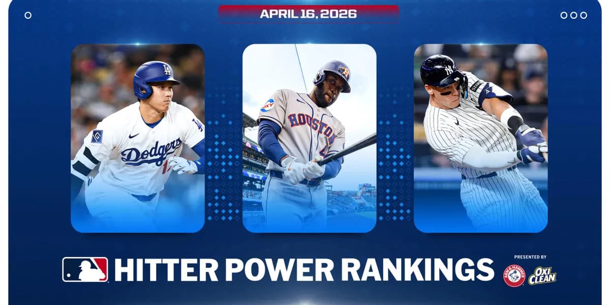Breakout sluggers surge in first in-season Hitter Power Rankings