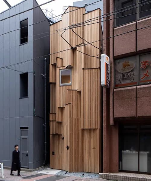 도쿄의 좁은 틈새에 들어선 모듈형 목조 건축, VUILD의 '프리우드' 프로젝트